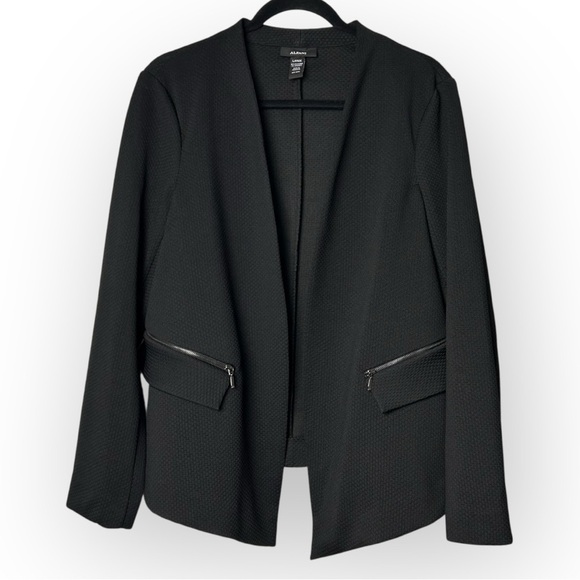 Alfani Black Women's Blazer with Zipper Accents L - Picture 1 of 4